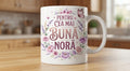 Cană pentru noră – Pentru cea mai bună noră, design floral