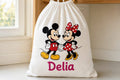 Săculeț personalizat cu Mickey, Minnie și nume
