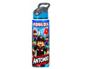 Bidon de apă personalizat cu personaje Roblox, accente roșii și nume, 650 ml