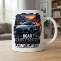 Cană cu mesaj auto – Doar șmecherii conduc Audi