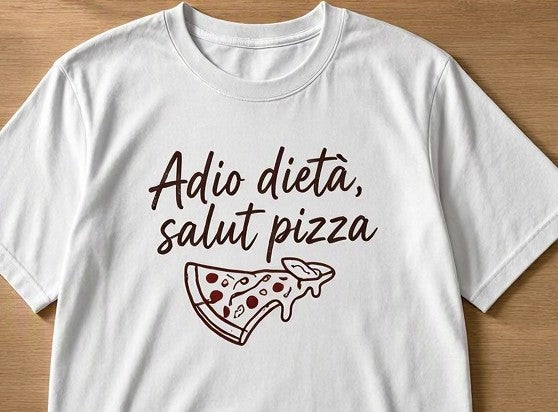 Tricou bărbați „Adio dietă, salut pizza”