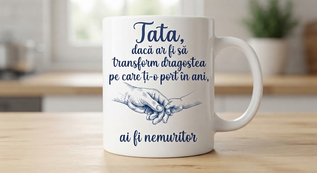 Cană pentru tata – Ai fi nemuritor, mâini părinte și copil