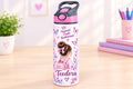 Bidon de apă personalizat cu fetiță, fluturi și mesaj motivațional, 650 ml