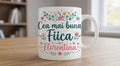 Cană pentru fiică – Cea mai bună fiică, Florentina, design floral