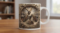 Cană religioasă – Iisus purtând crucea, decor sepia