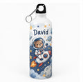 Bidon de apă personalizat cu ursuleț astronaut și numele copilului, 500 ml
