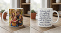 Cană personalizată cu fotografie – Familia este busola care ne ghidează