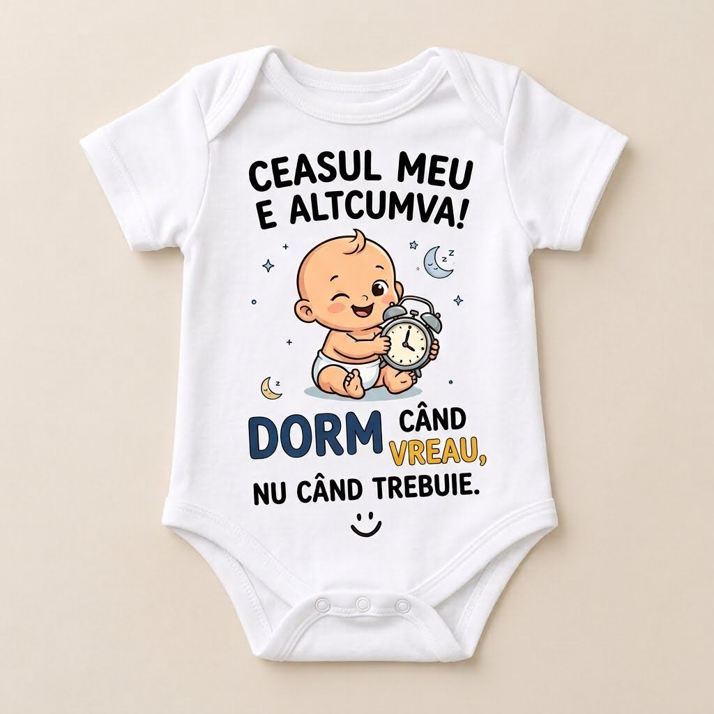 Body personalizat – Ceasul meu e altcumva, dorm când vreau