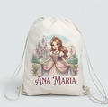 Săculeț personalizat cu prințesă și castel
