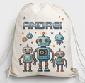 Săculeț personalizat cu roboței și nume