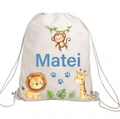 Săculeț personalizat cu animăluțe safari și nume