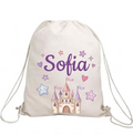 Săculeț personalizat cu castel și nume