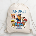 Săculeț personalizat cu Patrula Cățelușilor, logo și nume