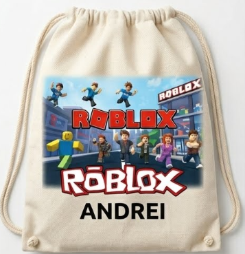 Săculeț personalizat cu Roblox, personaje și nume