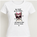 Tricou femei cu pisică și mesaj „Îmi place să fiu femeie”