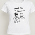 Tricou femei „Mamă cool”, cu cafea și mesaj amuzant