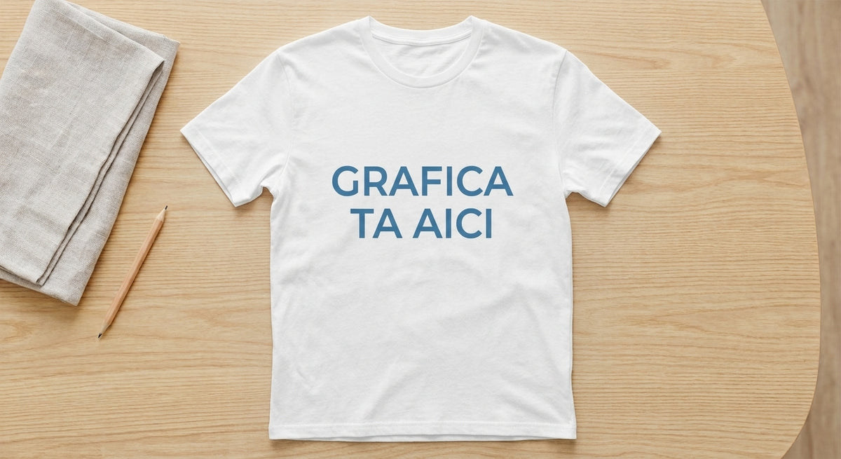 Tricou bărbați alb personalizat cu grafica ta