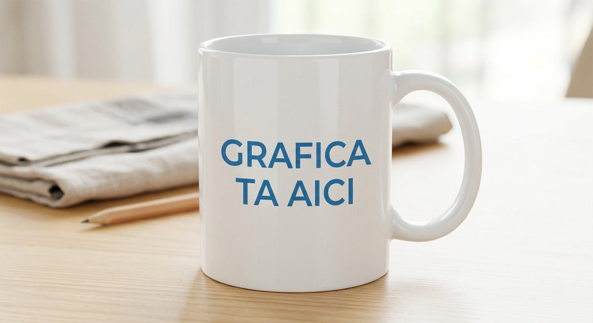 Cană albă personalizată cu grafica ta