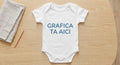Body copii alb personalizat cu grafica ta