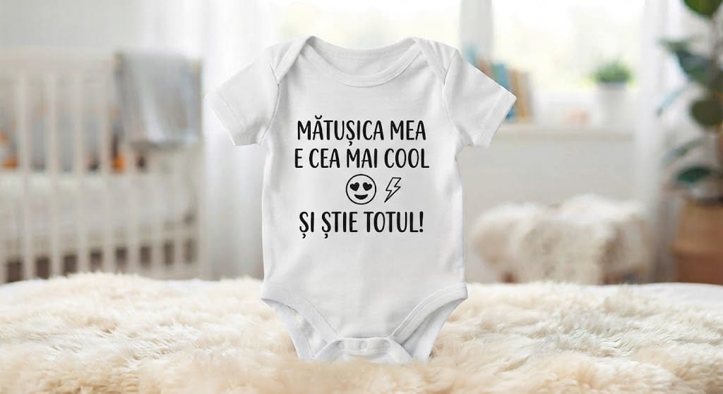 Body personalizat – Mătușica mea e cea mai cool și știe totul