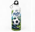 Bidon de apă personalizat cu minge de fotbal și numele copilului, 500 ml