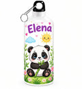Bidon de apă personalizat cu panda și bambus și numele copilului, 500 ml