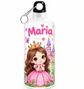 Bidon de apă personalizat cu prințesă și numele copilului, 500 ml