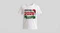 Tricou personalizat copii – Crăciun 2026, căciulă de Moș și panglică pentru grupă