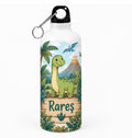 Bidon de apă personalizat cu dinozaur cu gât lung și numele copilului, 500 ml