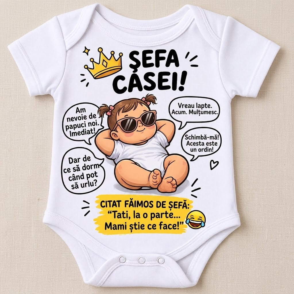 Body personalizat – Șefa casei, Mami știe ce face