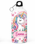 Bidon de apă personalizat cu unicorn și numele copilului, 500 ml