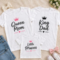 Set 3 tricouri familie cu coroane – Queen Mom, King Dad și Little Princess