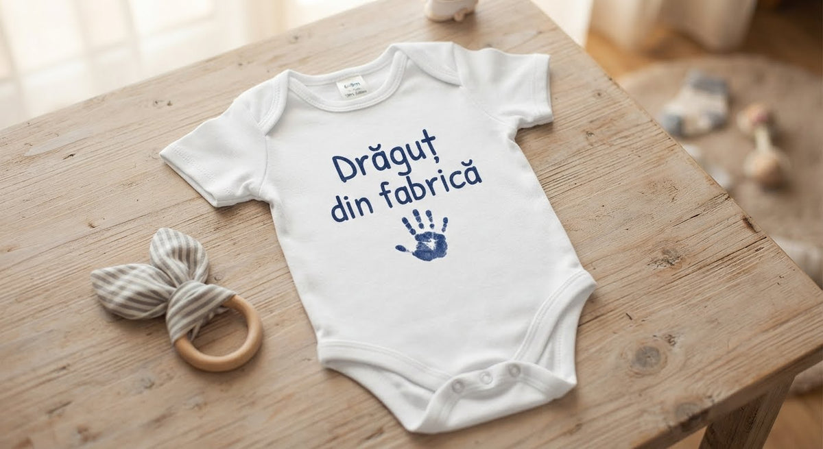 Body personalizat Drăguț din fabrică – Mânuță albastră