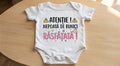 Body personalizat – Atenție! Nepoată de bunici răsfățată, roz