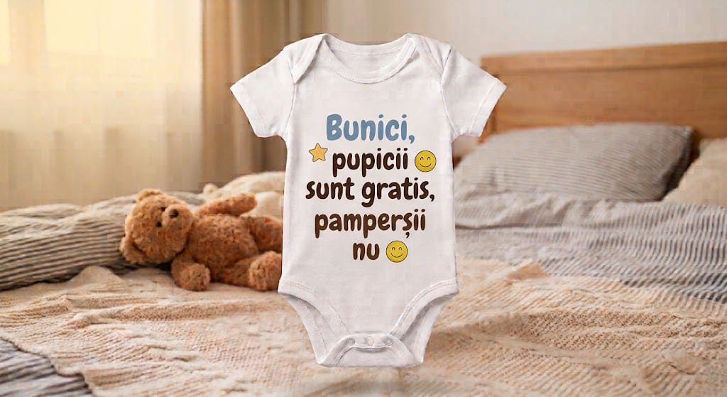 Body personalizat – Bunici, pupicii sunt gratis, pamperșii nu