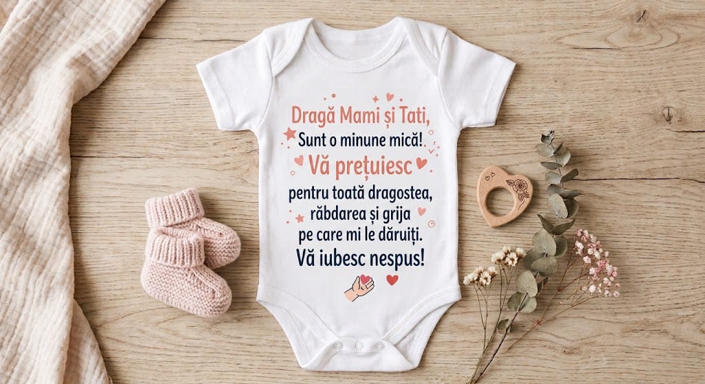 Body personalizat – Dragă Mami și Tati, sunt o minune mică