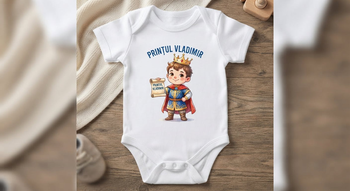 Body personalizat Prințul Vladimir – Coroană și pergament