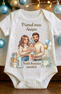 Body aniversar 1 an – Toată bucuria noastră, familie și tort albastru