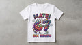 Tricou personalizat copii cu nume – Matei, Six Seven, cifre-personaje Chill
