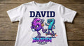 Tricou personalizat copii cu nume – David, Six Seven Urban Crew, medalion și skateboard