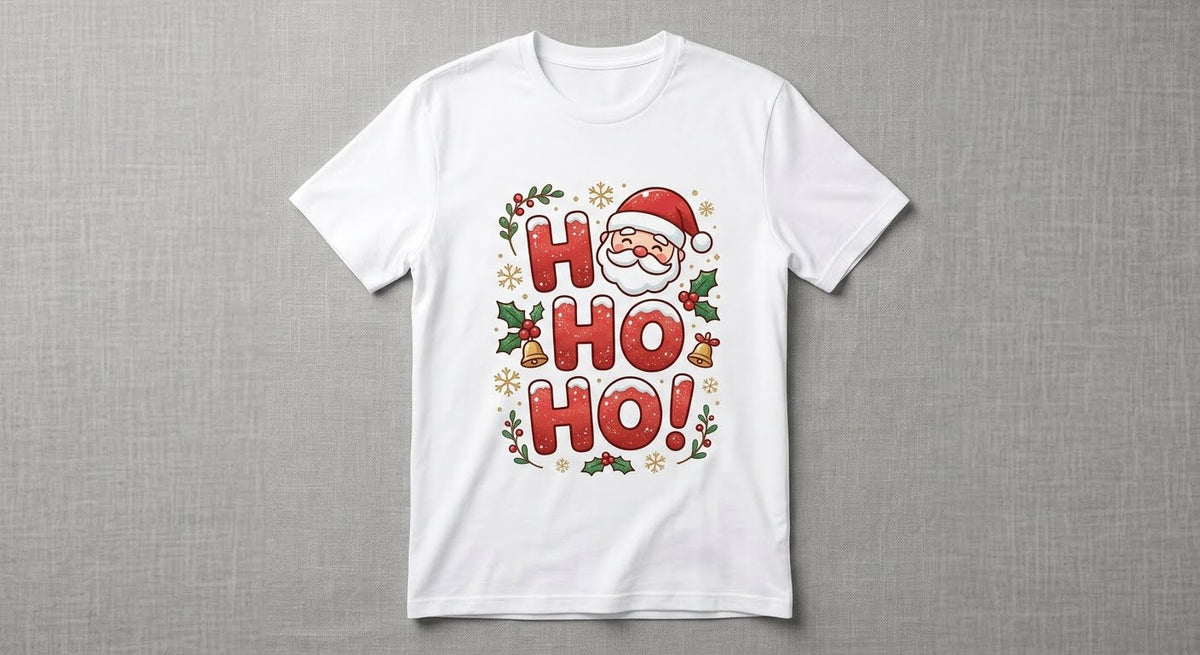 Tricou bărbați de Crăciun „Ho Ho Ho!”, cu Moș Crăciun