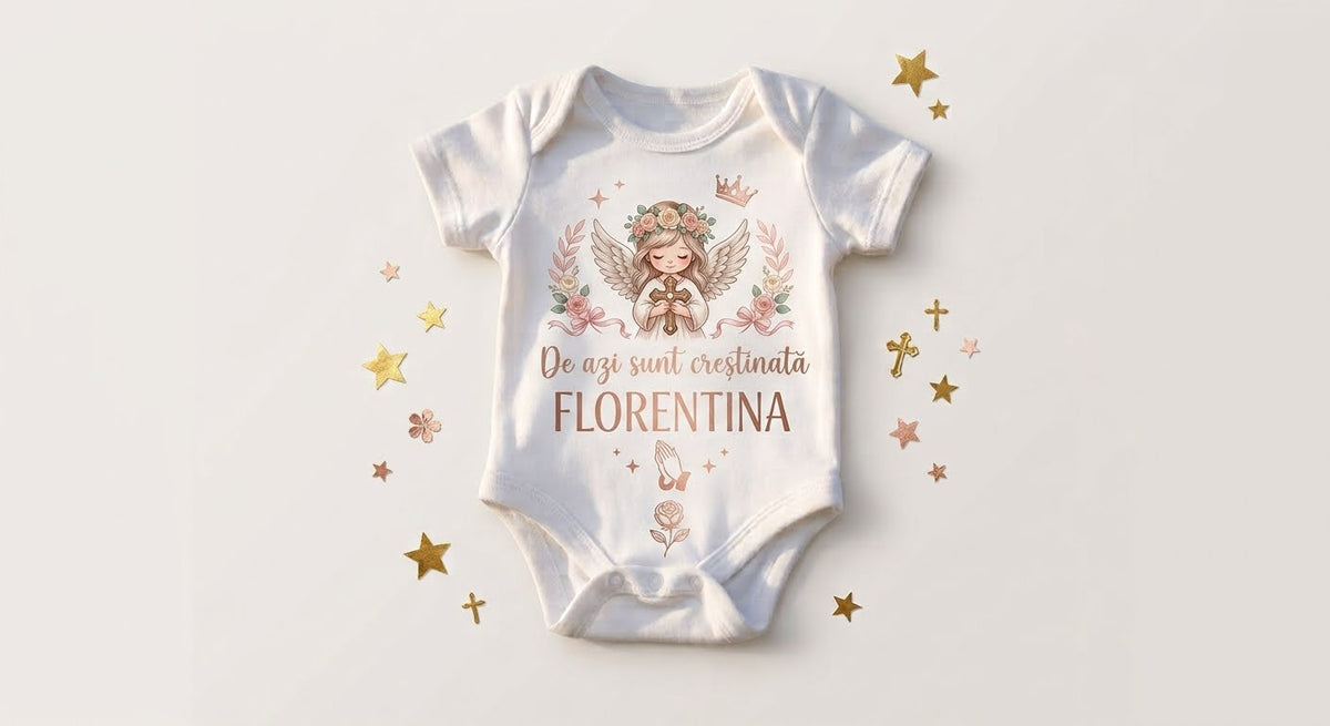 Body personalizat cu nume – De azi sunt creștinată, Florentina