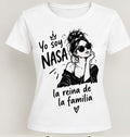 Tricou personalizat femei – Yo soy NASA, portret alb-negru