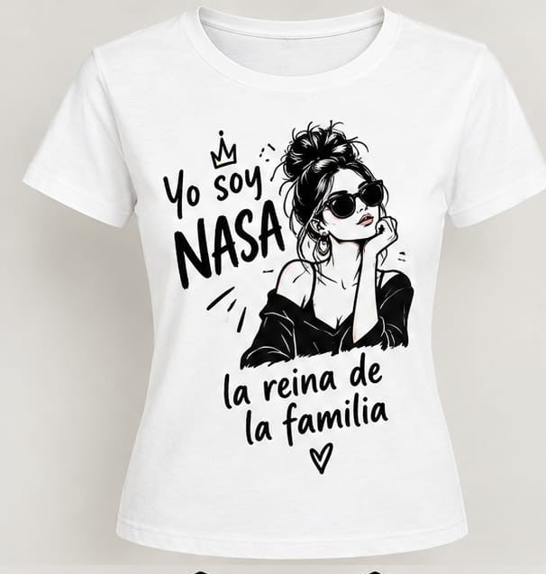 Tricou personalizat femei – Yo soy NASA, portret alb-negru