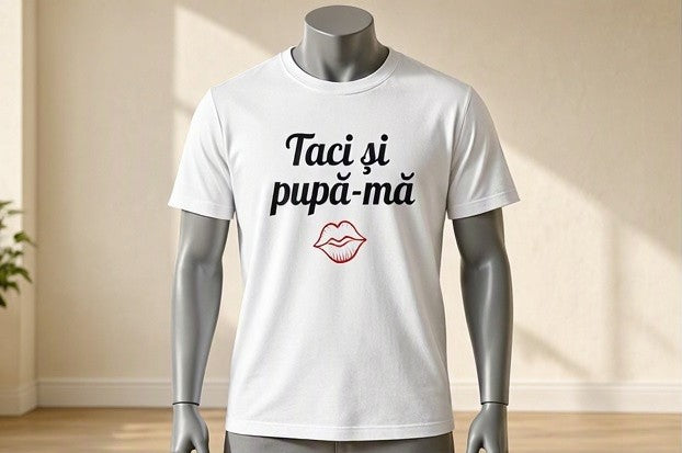 Tricou bărbați „Taci și pupă-mă”