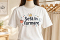 Tricou personalizat femei – Șefă în formare, coroană și cafea