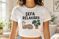 Tricou personalizat femei – Șefa relaxării, pisică și plantă