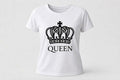 Tricou personalizat femei – Queen, coroană neagră mare