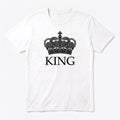 Tricou bărbați „KING”, cu coroană neagră