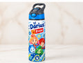 Bidon de apă personalizat cu Fixiki, rotițe dințate și nume, 650 ml